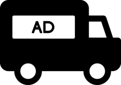 Ad Van Line Art Svg Vector, Free Vectors File